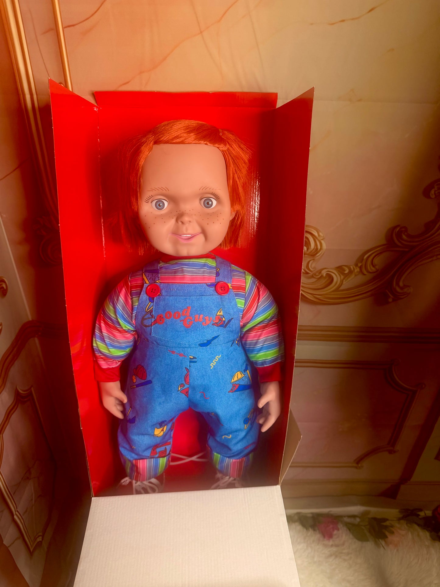 Officially Licensed Good Guys Chucky Doll 24” – Child’s Play Horror Collectible w/ B