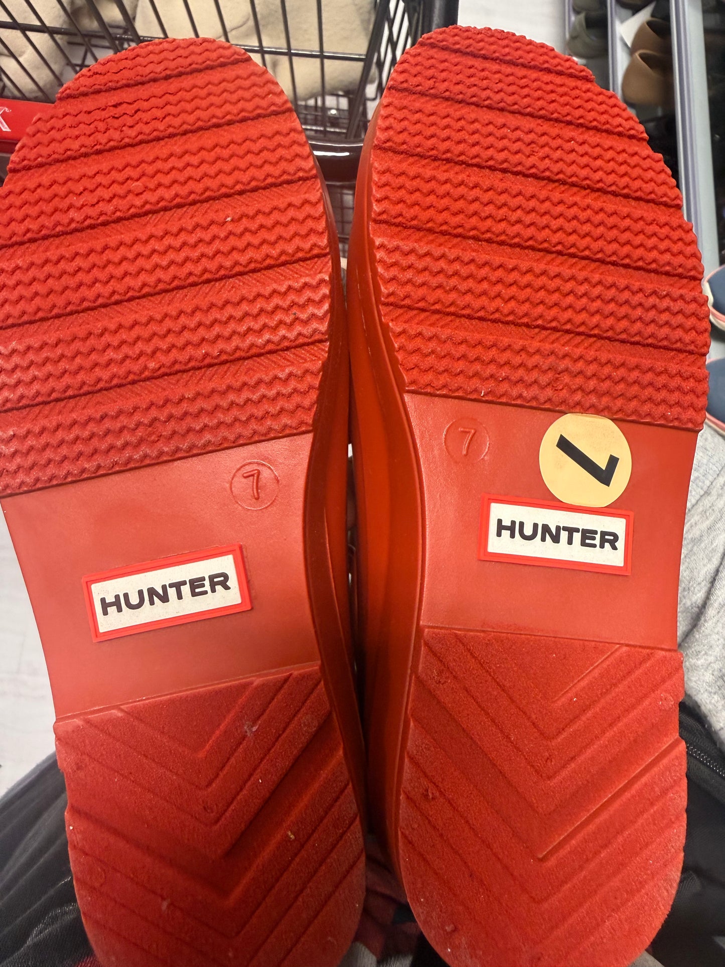 Hunter Red Ankle Boots