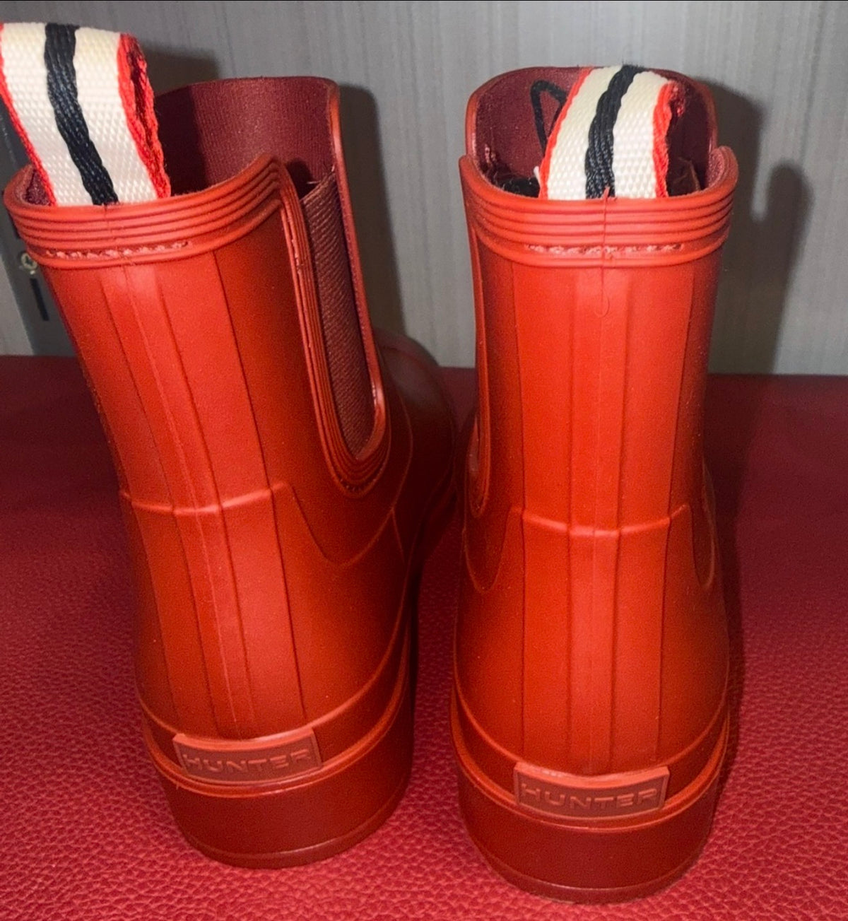 Hunter Red Ankle Boots