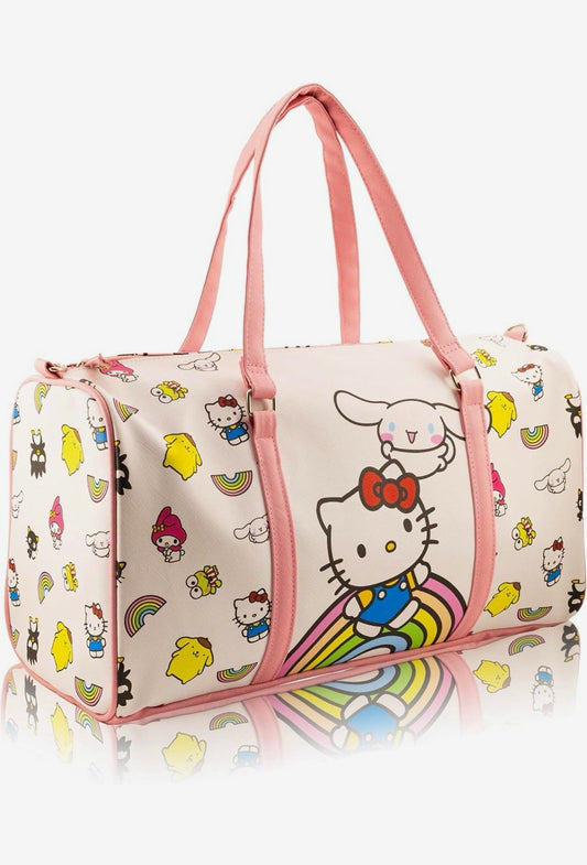 Hello Kitty & Friends Pink Duffel Bag – Sanrio Character Travel Overnight bag