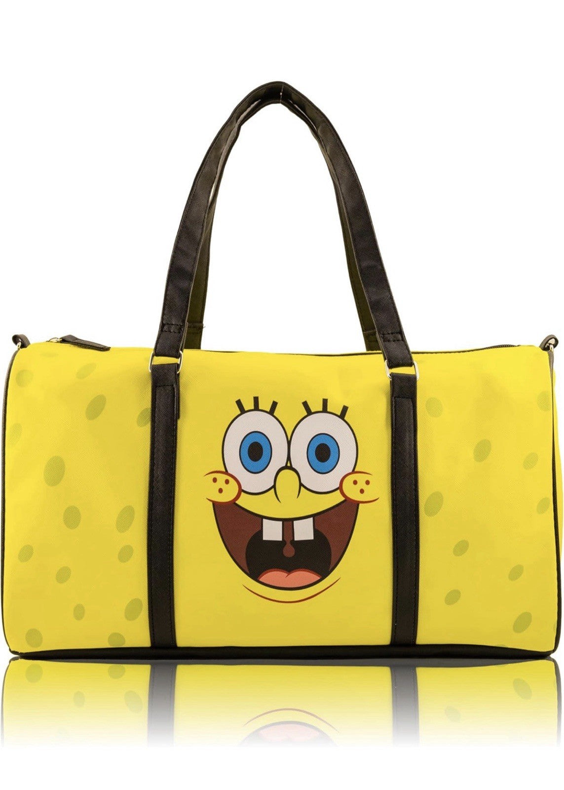 SpongeBob SquarePants Yellow Duffel Bag – Large Travel, Gym & Overnight Bag