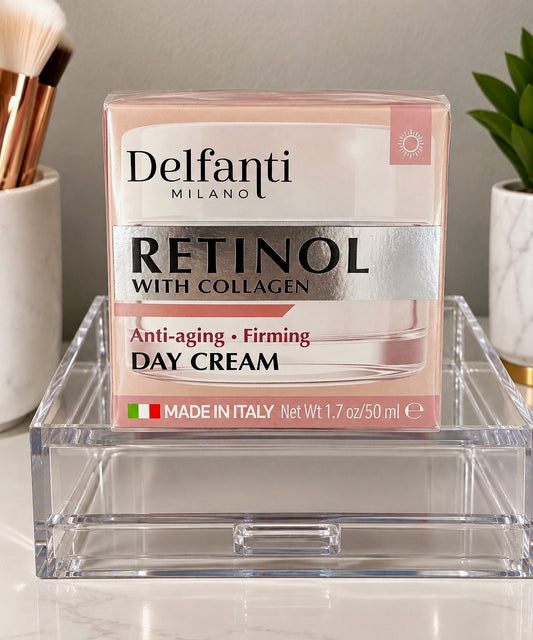 Delfanti Milano Retinol + Collagen Anti-Aging Firming Day Cream 1.7 oz NEW