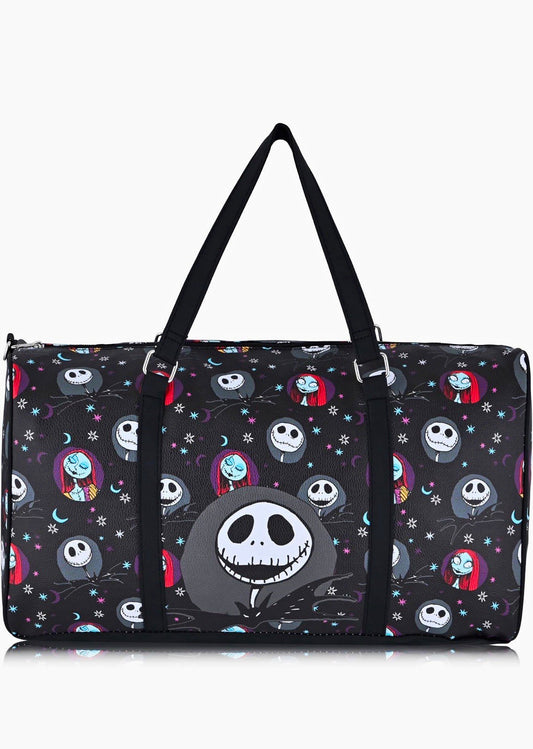Disney The Nightmare Before Christmas Jack Skellington & Sally Black Duffle Bag