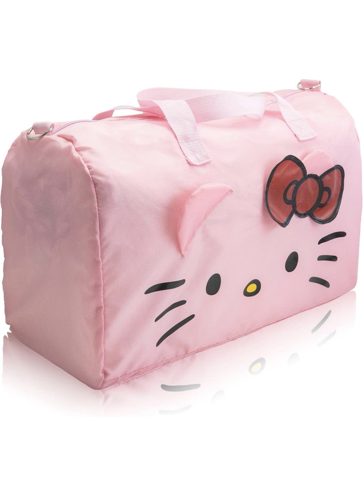 Hello Kitty Pink Foldable Duffle Bag – Travel Weekender Gym Overnight Bag 18”