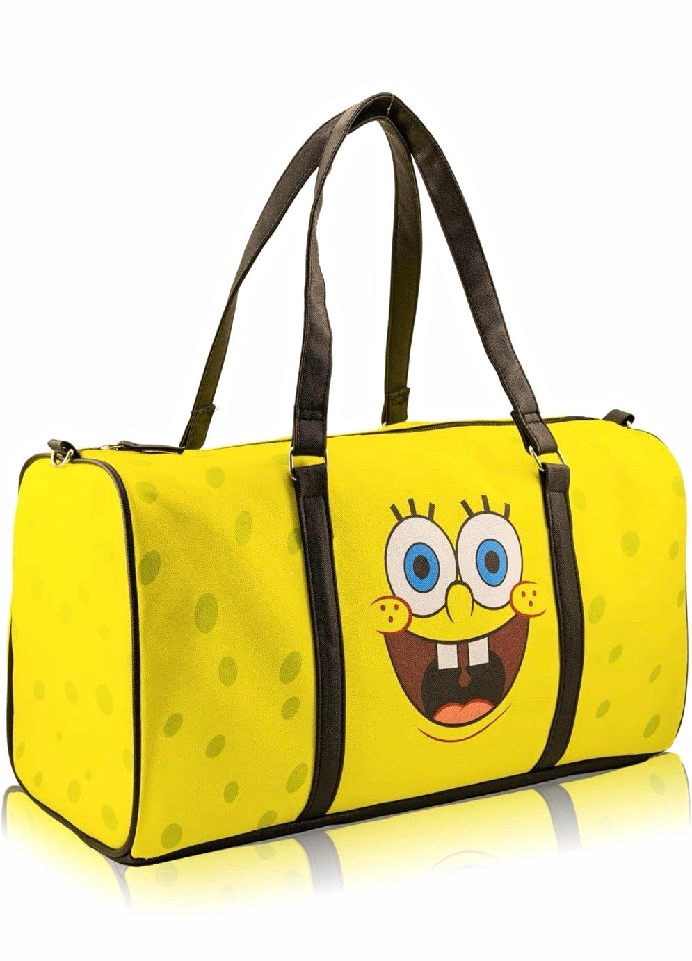 SpongeBob SquarePants Yellow Duffel Bag – Large Travel, Gym & Overnight Bag