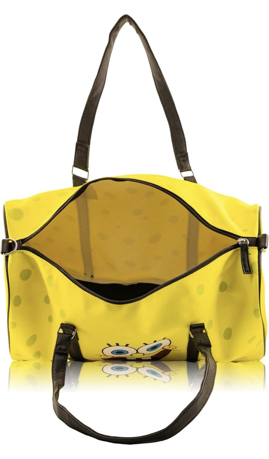 SpongeBob SquarePants Yellow Duffel Bag – Large Travel, Gym & Overnight Bag