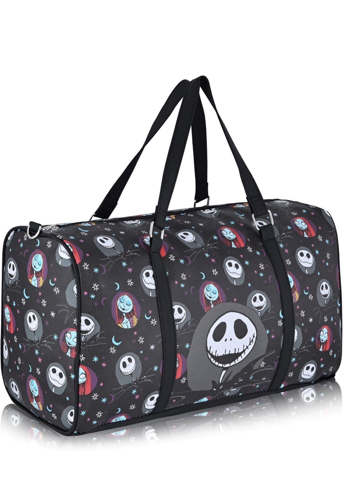 Disney The Nightmare Before Christmas Jack Skellington & Sally Black Duffle Bag